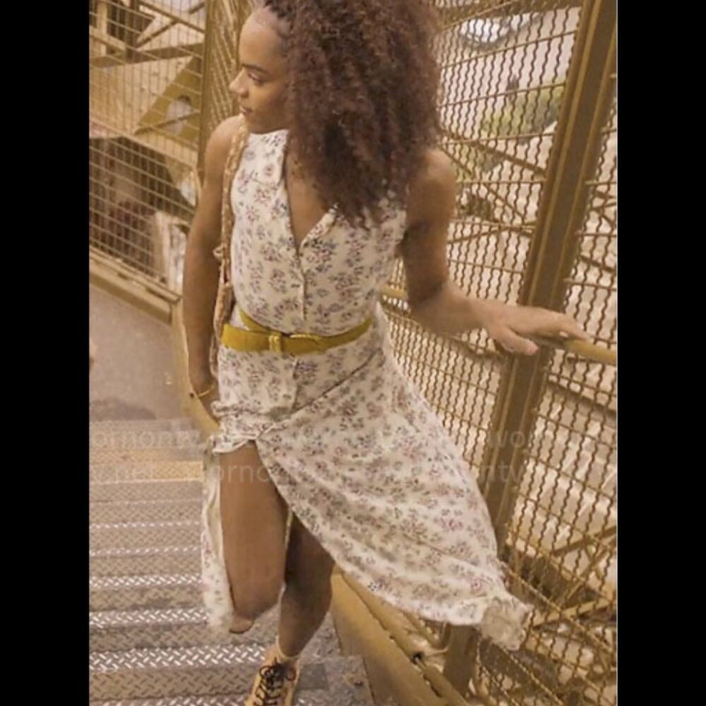 All That Jazz Floral sleeveless button front Dress 9/10